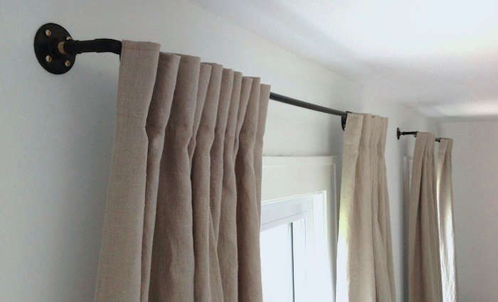 Diy How To Make A Copper Pipe Curtain Rod For 35 Remodelista