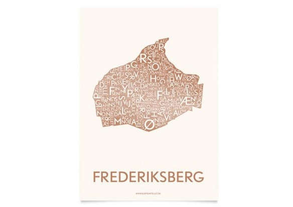 frederiksberg city poster map 8