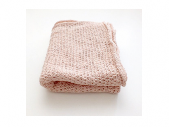knitted linen baby blanket 8