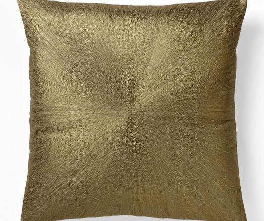 embroidered metallic bull’s eye pillow cover – bronze 8