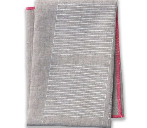 ledger print hand printed linen tea towels 8