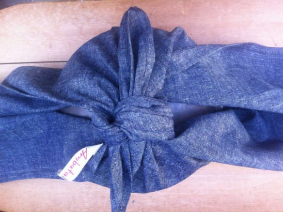 nordic blue chambray kitchen furoshiki towel 8