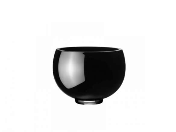 ilse bowl, medium, black glass 8