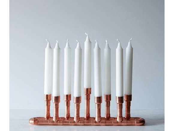 industrial style copper candle holder 8