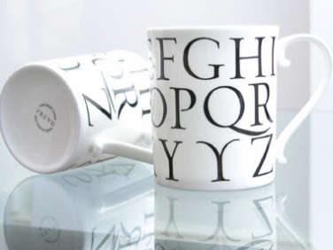 Latin Alphabet Mug Mugs Ceramics  