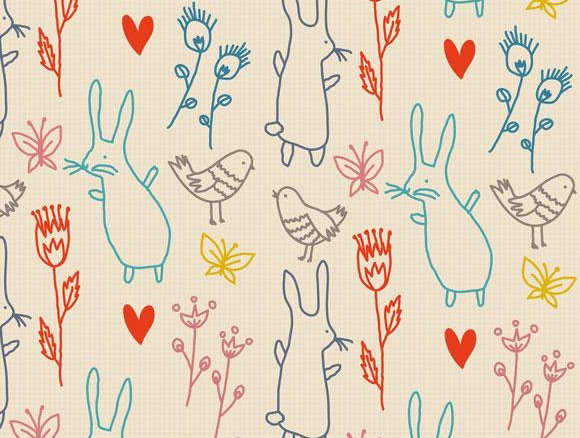 summer rabbits wallpaper 8