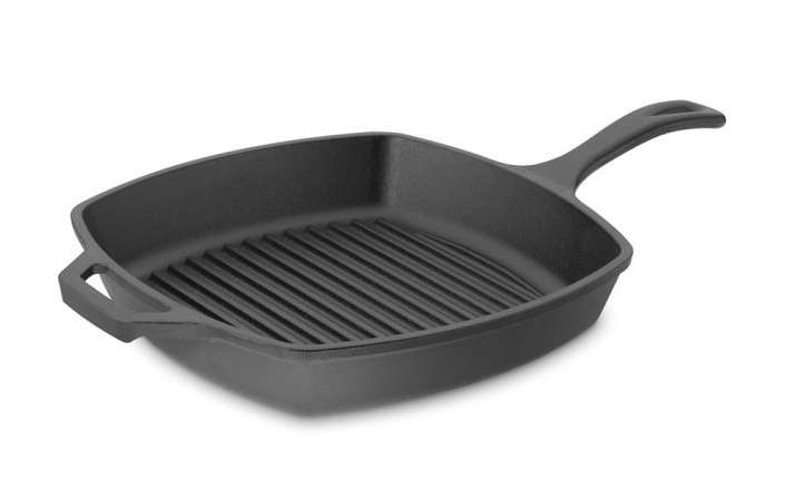 Lodge Cast Iron Wildlife Series 10.25 Inch Square Grill Pan, Fish