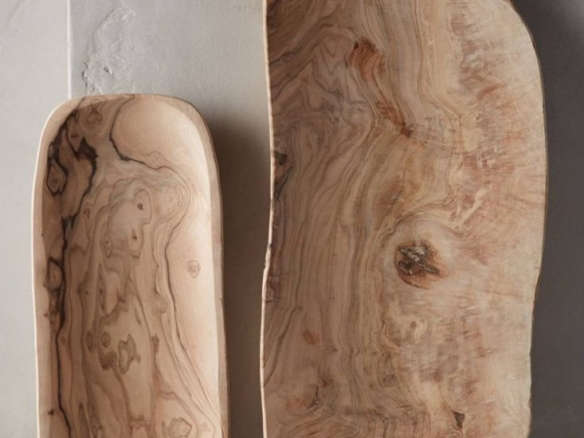 MARCH Medium Cherrywood Carved Wood Tray portrait 29