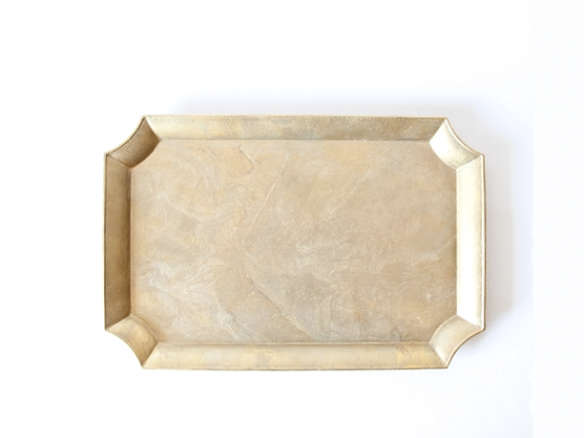 oji masanori brass ihada tray, rectangle 8