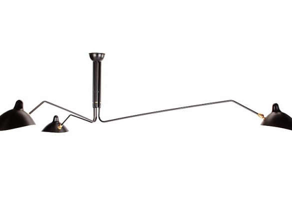 serge mouille three arm ceiling lamp 8