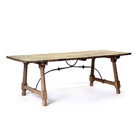 reclaimed wood spindle table 8