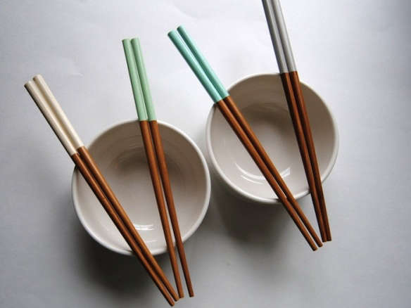 paint dipped finished bamboo chopsticks 8