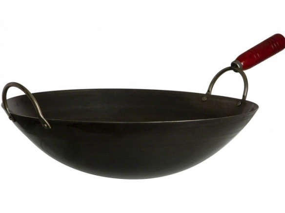 thunder group irwc007 cast iron wok 8