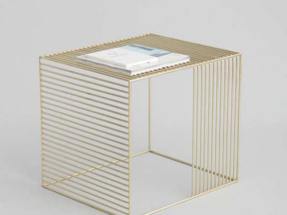 brass / copper wire side table 8