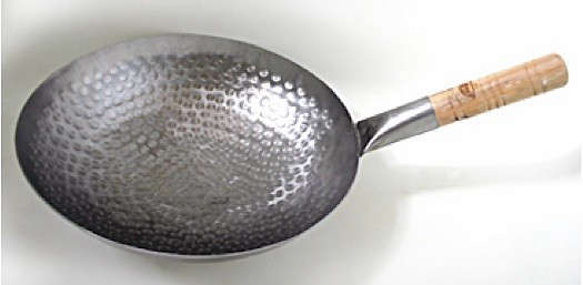 carbon steel flat bottom pow wok 8