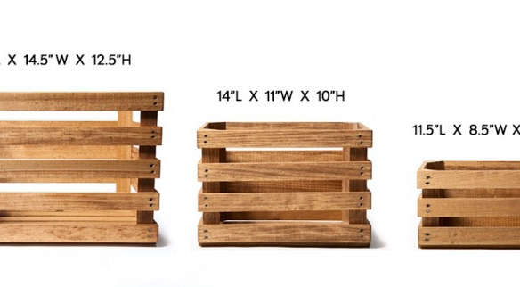 american made poplar wood crates   