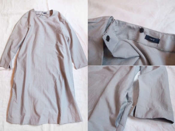 women’s back button dress – lt. gray 8