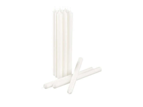 white taper candles 8