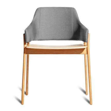 clutch modern dining chair   white oak and pewter 1