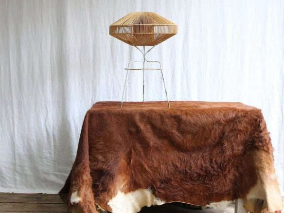 cowhide rug table covering  