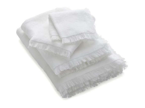 white fringe bath towels 8