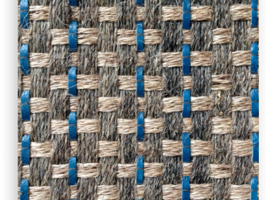 crin rug blue leather and jute detail product slide 2  