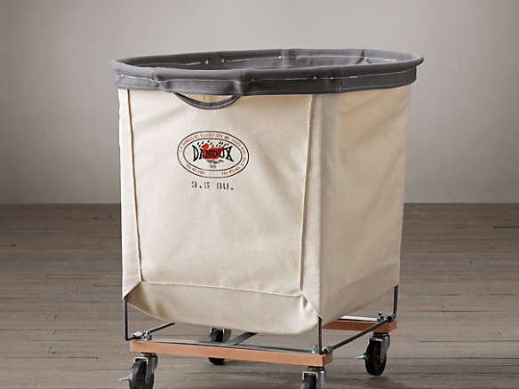 laundry cart round natural large 8