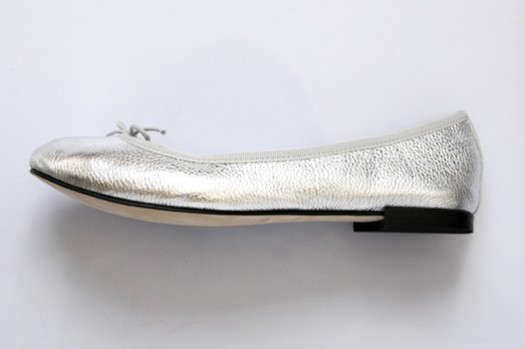 repetto silver leather ballerina flats 8