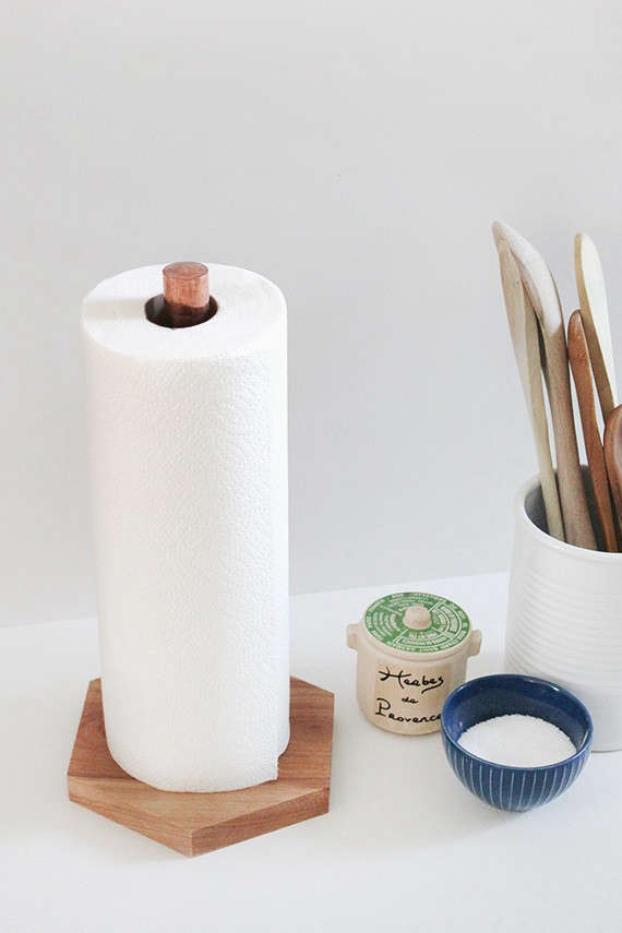 DIY Wooden Paper Towel Holder - The Nomad Studio