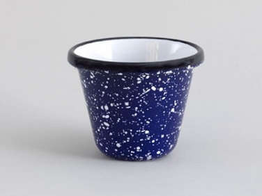 enamelware cup cobalt speckle  