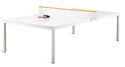 white + orange ping pong conference table 8