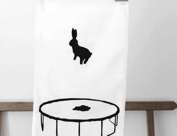bouncing rabbit tea towel 8