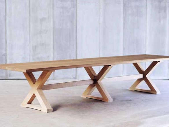 cross solid oak table 8