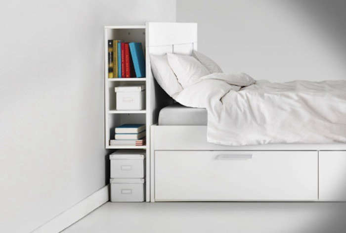 Brimnes Headboard Furniture, Gray Bookcase Headboard Queen Ikea