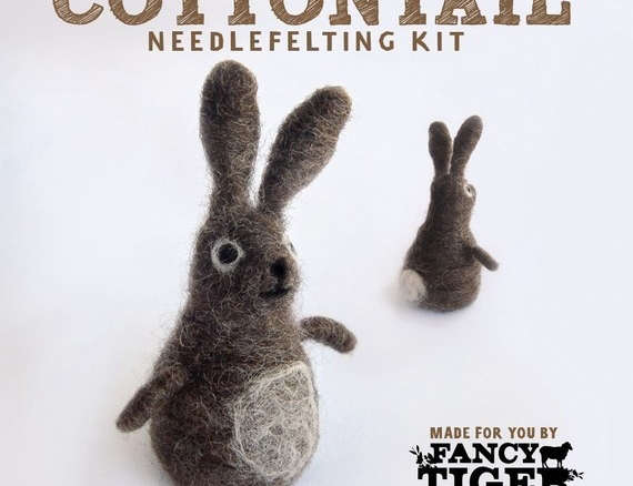cottontail rabbit needle felting kit 8