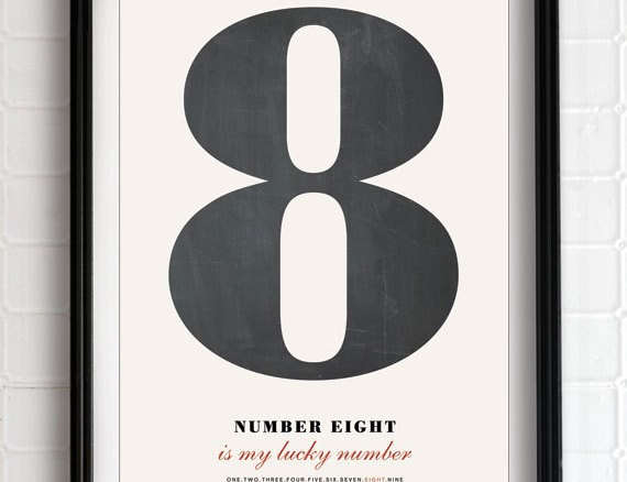 pick a number – personalized number 8