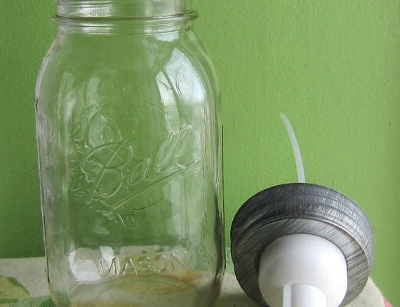 upcycled ball mason quart jar foaming soap dispenser 8