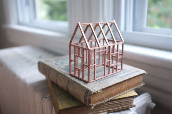 small rose gold birch frame house 8