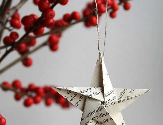 Origami Star Christmas Ornament Set