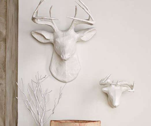 papier mâché animal sculptures – white deer 8