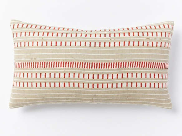 steven alan hand blocked stripes pillow cover – deep coral 8