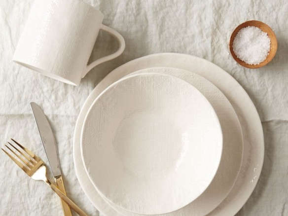 linen textured dinnerware set 8