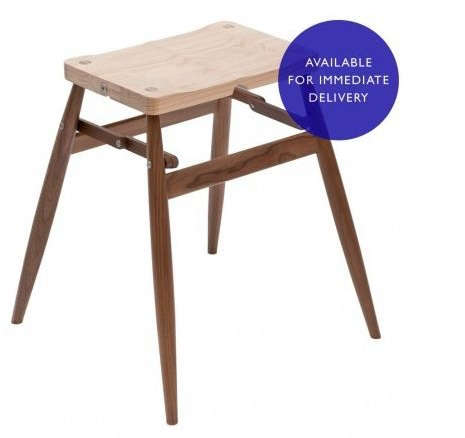 imo stool oak seat walnut legs 8