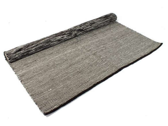 wool rug striped & speckled large 8
