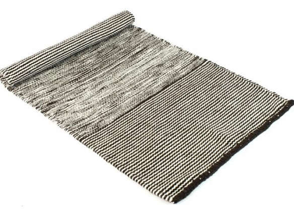 wool rug striped & speckled small 8