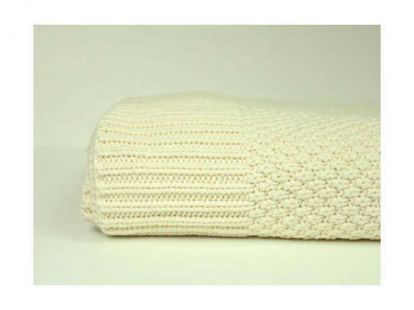 vanilla large knitted blanket 8