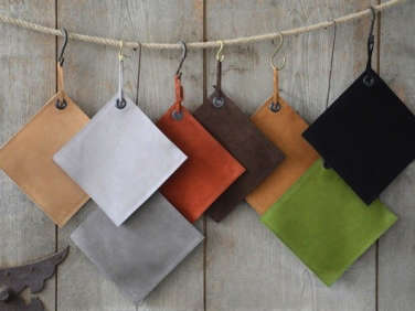 Rustic Suede Pot Holders Made in Upstate New York portrait 6