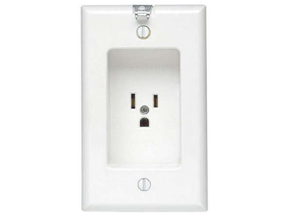 leviton 688 w 1 gang recessed single receptacle 8