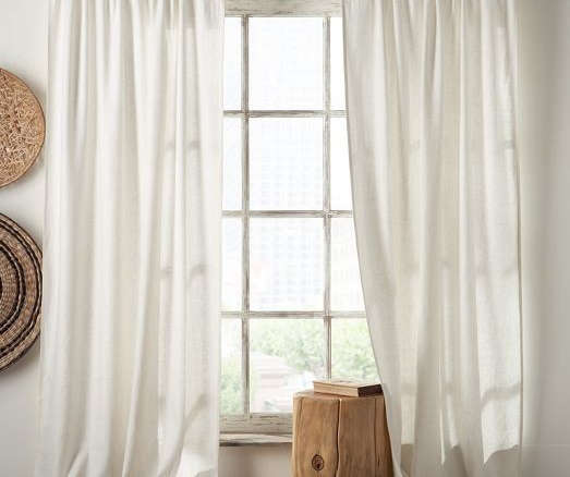 linen cotton curtain – white 8