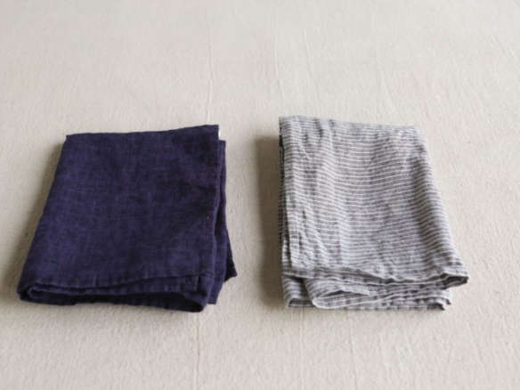 linen kitchen towel – grey stripe or dark purple stripe 8
